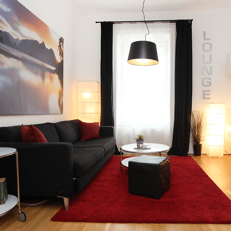 Wohnzimmer-Lounge-min Living room stylish and invigorating